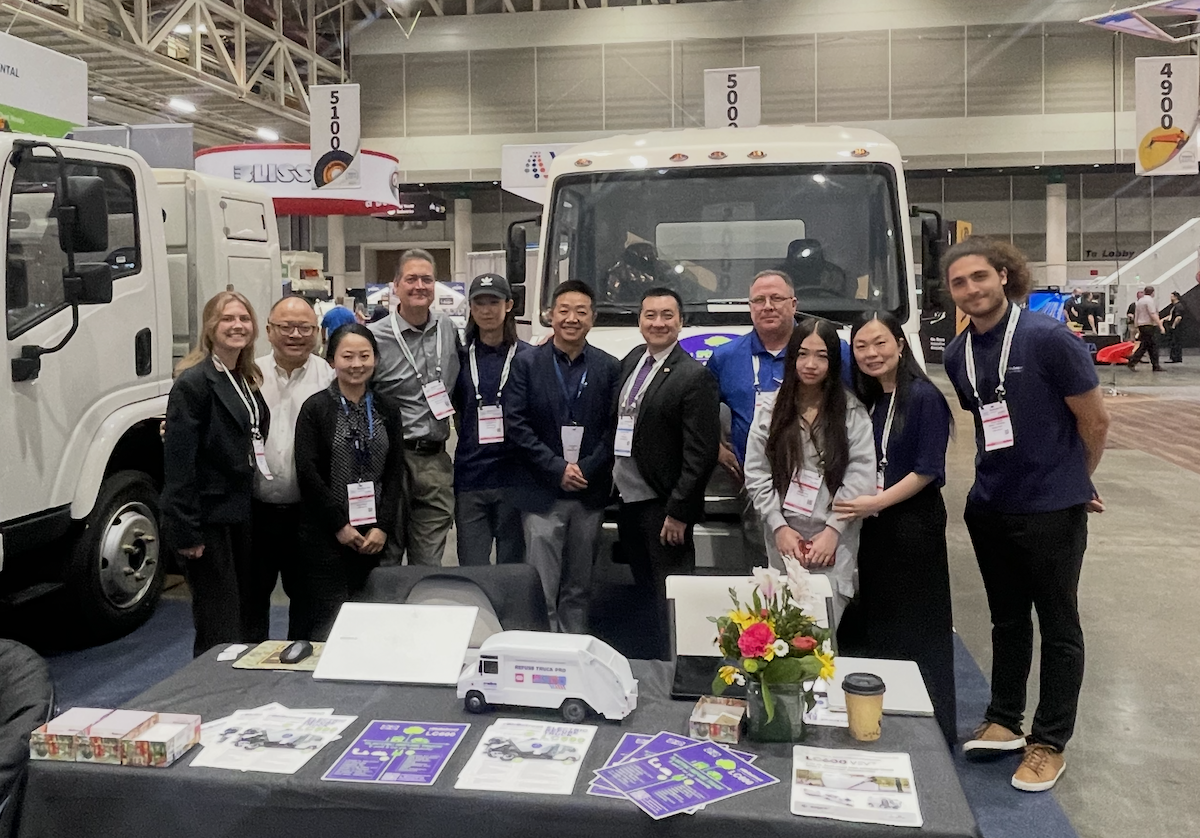 RoboStreet LC600 electric refuse truck unveiling at WasteExpo 2023, New Orleans